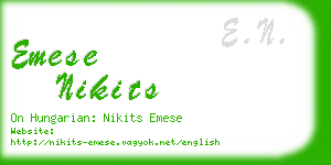 emese nikits business card